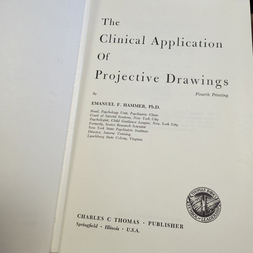 The Clinical Application of Projective Drawings Hardcover Fourth Printing 1975‎